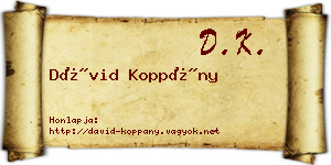Dávid Koppány névjegykártya